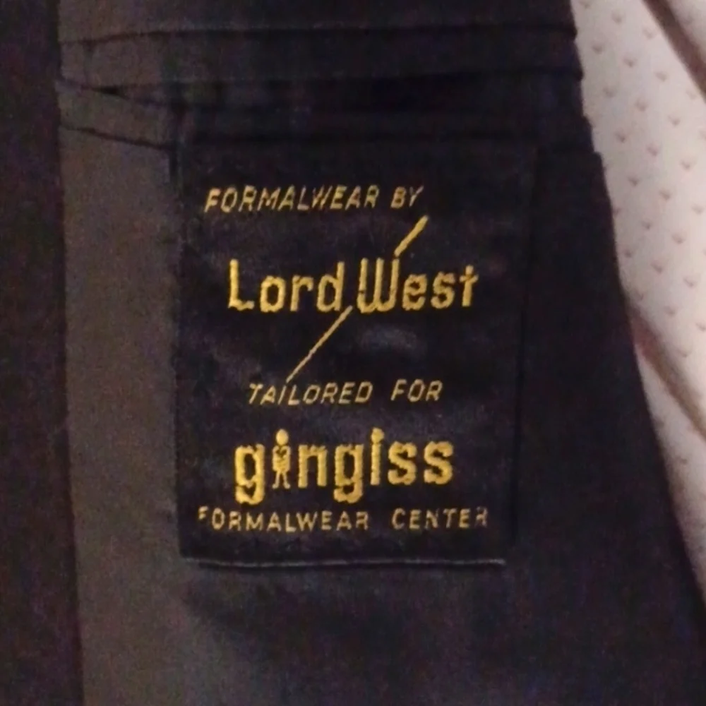 LORD WEST Vintage Black Tuxedo Blazer / Dinner Jacket, 46 XL